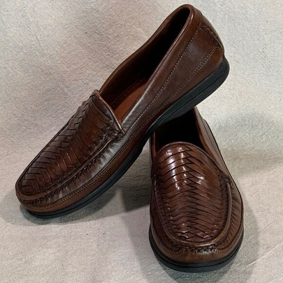 Dockers Leather Weaved Loafers Mens Size 9.5D - Picture 6 of 16